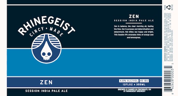 Zen, By Rhinegeist Brewing, Cincinnati Ohio