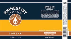 Cougar, By Rhinegeist Brewing, Cincinnati Ohio