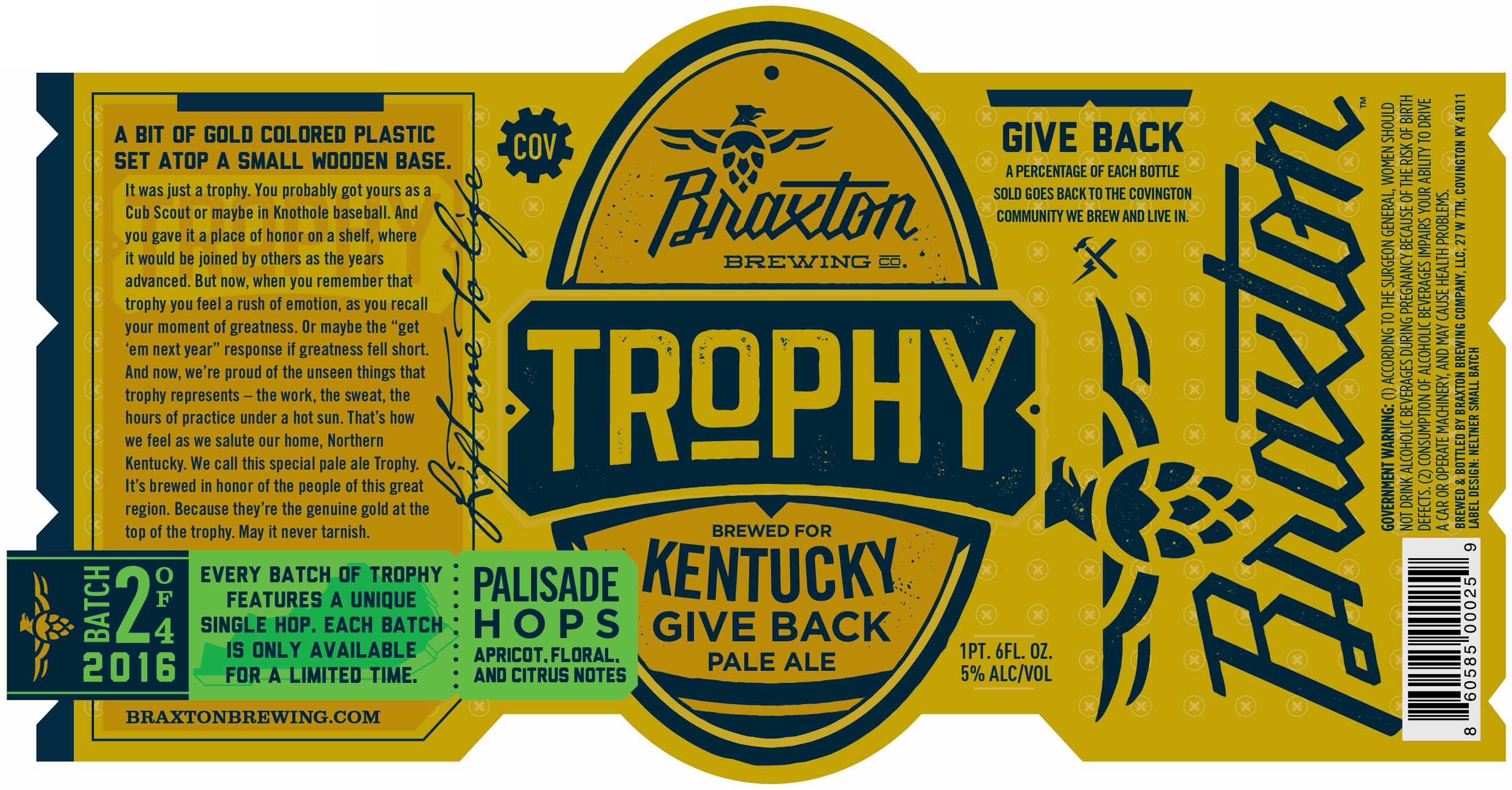 Braxton Trophy Single Hop Pale Ale From The Gnarly Gnome