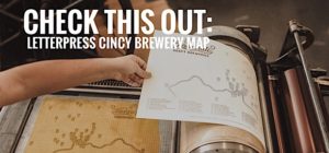 Cincinnati Craft Brewery Letterpress Sticker Map