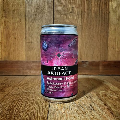 Urban Artifact's Astronaut Food beer, featuring blackberry and raspberry freeze dried fruit.
