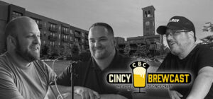 An image of The Gnarly Gnome, Jake Rouse, and Evan Rouse recording an episode of Cincy Brewcast about Braxton Brewing Company.